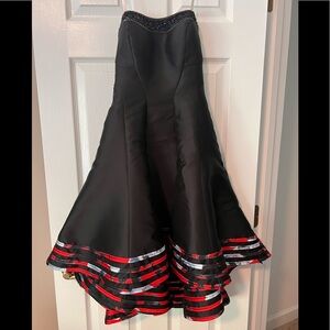 Black strapless Rachel Allen dress short